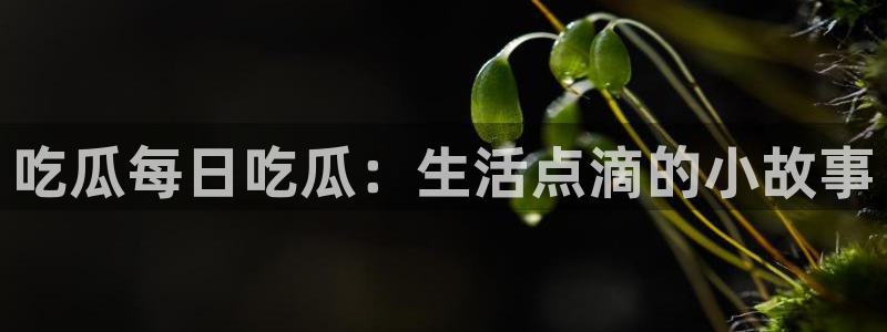 718.sⅹ吃瓜718.sx：吃瓜每日吃瓜：生活点滴的小故事